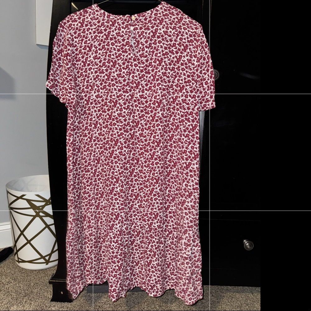Red Flower detail dress